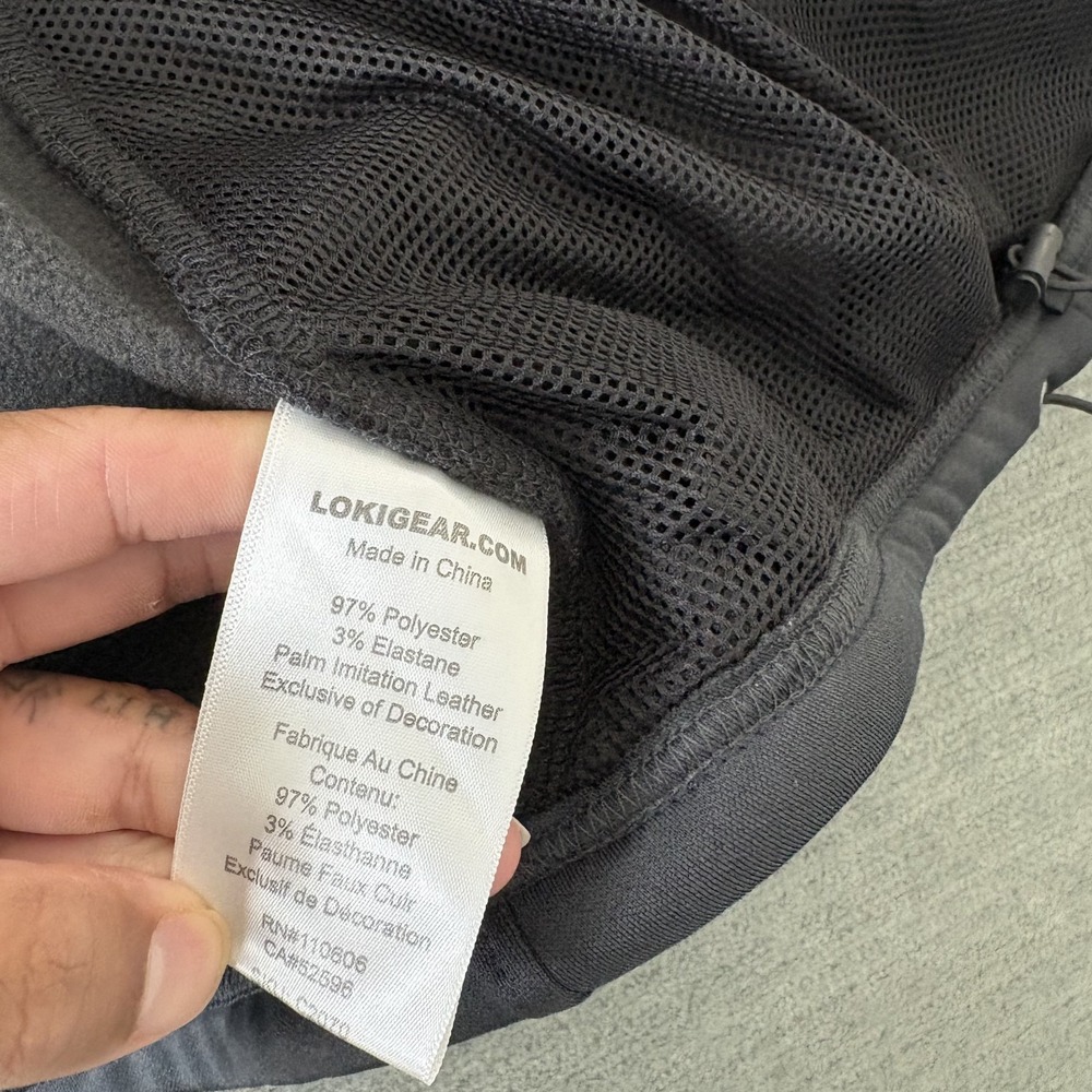 Loki Gear Hoodie Mens Large Black Full Zip All In One Tech Hiking Full Zip - Picture 9 of 11